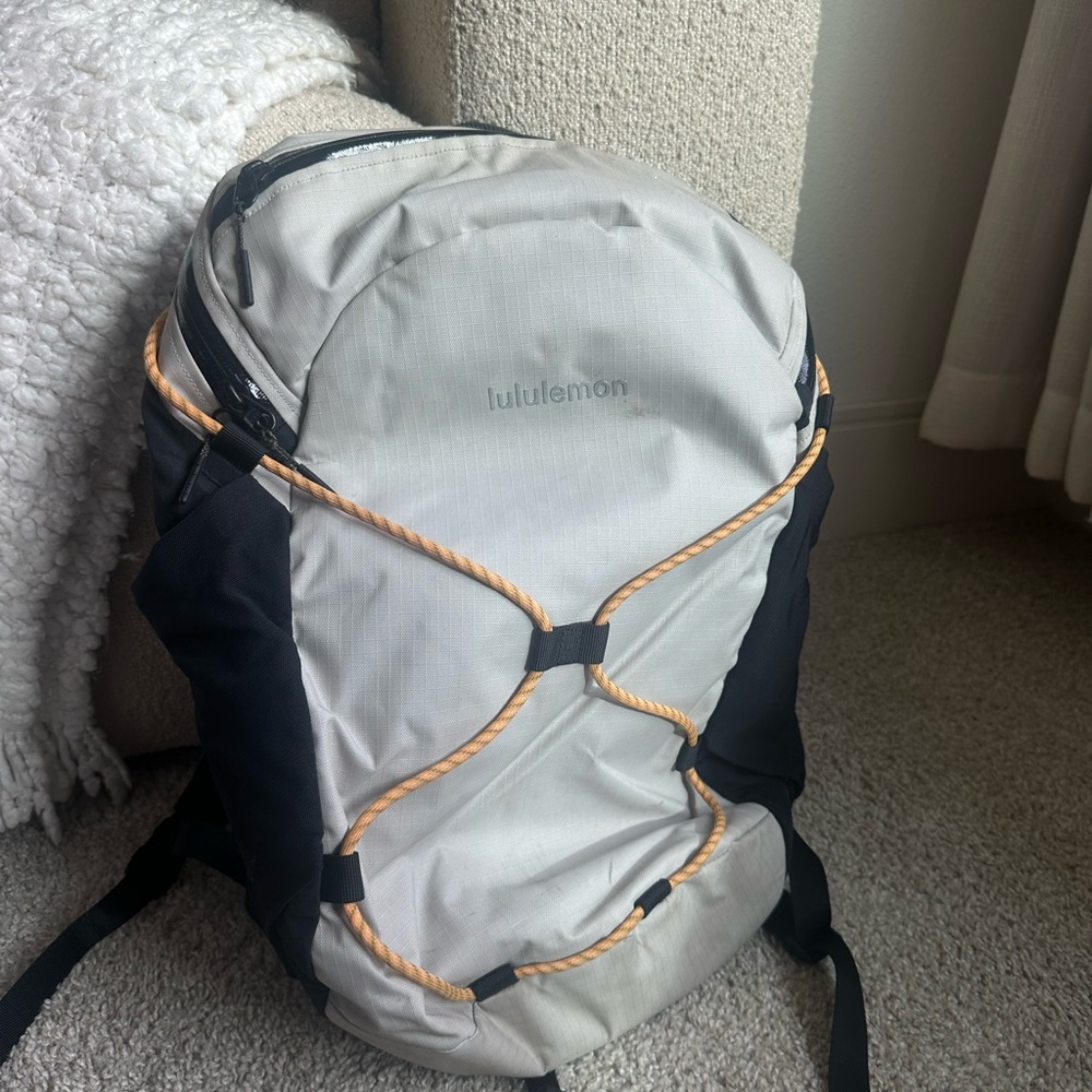 lululemon athletica Black and Cream Men's Backpack